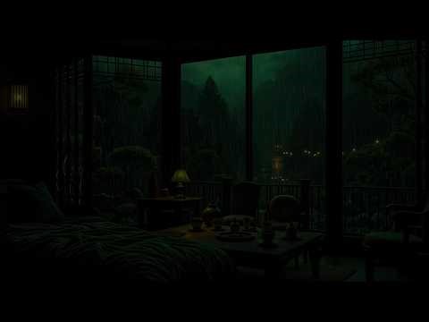 Soft Spring Garden Rain 🌧 (No Ads) | Tranquil Night Ambience to Relax, Sleep Fast & Reduce Stress