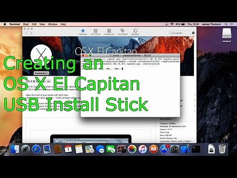 Creating a Mac OS X 10.11 'El Capitan' USB Install Stick for clean or upgrade installs