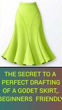 The secret to a perfect drafting of a godet skirt👗pattern. beginners friendly👌.
