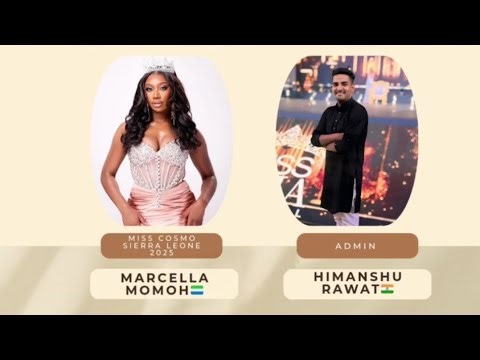 Live Interview with Miss Cosmo Sierra Leone 2025 - Marcella Momoh🇸🇱 #misscosmointernational