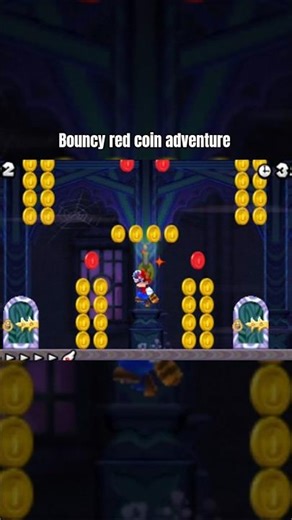 Mario bounces for 1UPs. #newsupermariobros2 #cozygaming