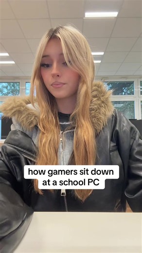How gamers sit down at a school PC #gaming #gamer #pc #school #fyp | how gamers sit down at school pc