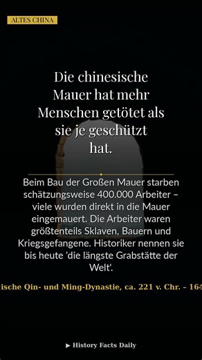 💀 400.000 Tote – Das dunkle Geheimnis der Großen Mauer
