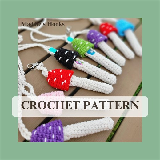 Mushroom Penjamin Pocket – Vape Pen Holder – Beginner Friendly Crochet Pattern (PDF Pattern, US Terms) - Etsy