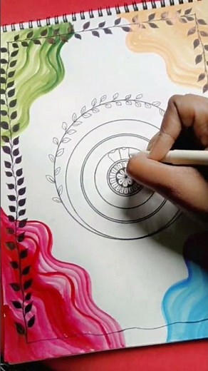 beautiful colours full mandala!Easy and simple mandala #drawing #tutorial