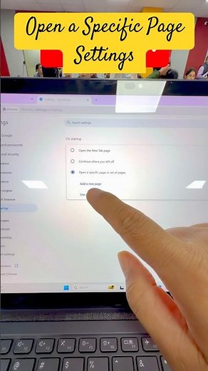 Google Chrome Open a Specific Page Settings |