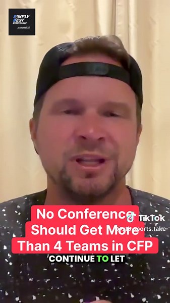 Why should any conference get more than 4 teams?! Do we really need to see more conference play? #cfp #sec #bigten