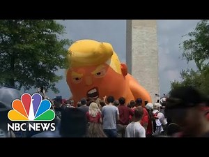 'Trump Baby' Blimp Deflated On National Mall Amid Stormy Weather | NBC News