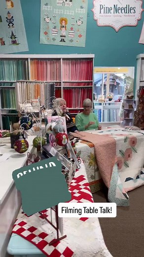 1.8K views · 61 reactions | Every Tuesday at 10am is Table Talk! You can see what is new in the shop, get special discounts, and win giveaways! Busy at 10am? No problem! You can watch anytime during the week. Visit us at pineneedlesonline.com to watch our latest table talk. #pineneedlesutah #tabletalk #giveaways #discounts #whatsnew | Pine Needles Utah | Facebook