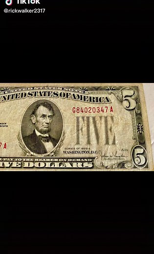 1953 $5 Red Seal Legal Tender Note Bill US Currency #currency#fivedollars #fivedollar #money #papermoneycollection #papermoneycollectors #papermoney #papermoneycollecting