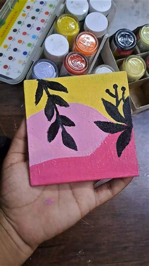 Canvas Painting 🎨🖌️ #diy #craft #art #painting #shortvideo #shortsfeed