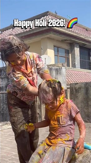 Rooftop Water Balloon War! 🎈💦 Happy Holi 2026 #shorts