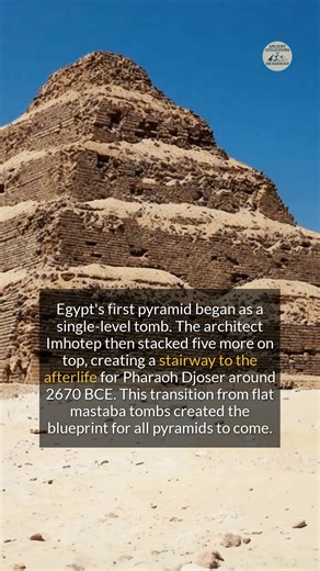 8.2K views · 61 reactions | Egypts first pyramid began as a flat tomb before becoming a stairway to the afterlife. #history #ancientegypt #archaeology | Ancient Civilizations and Archaeology | Facebook