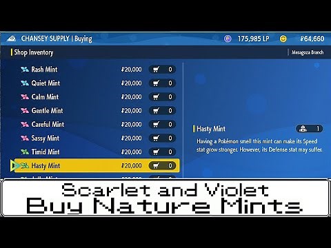 Pokemon Scarlet and Violet - Where to Buy Nature Mints for competitive Pokémon.
