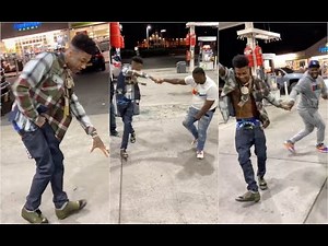 Blueface Crip Walk Battles Homies At Gas Station