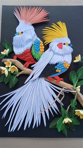 7.6K views · 122 reactions | paper quilling birds #paperquilling #paperquillingcraft #paper #papercraft #diy #art #artwork #reels #reelsfb | JUDAI's Quilling craft | Facebook