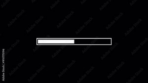 progress bar animation with alpha channel, white loading bar animate on a transparent background, 4k Video