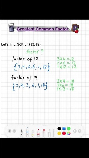 Greatest common factor explained step by step | Factors and multiples