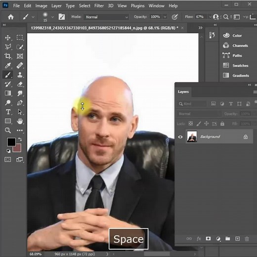 820K views · 6K reactions | How to add hairs on bald people in Photoshop. #reels #facebookreels #photoshop YT: https://youtube.com/c/GRAPHICDESIGNXpert | GDX | Facebook