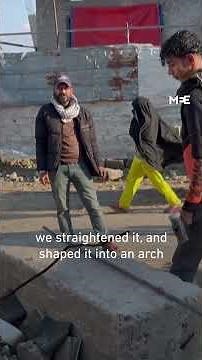 Gaza's civilians build shelters from rubble