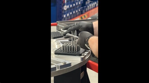 The final step before packaging! Every part is precisely loaded into our system for accurate labeling. Accuracy doesn't stop with the machining, it goes right down to the part number and kit assembly. #p1mfg #labeling #packaging #qualitycontrol #finalprep #fasteners #precisionhardware #manufacturing #behindthescenes #enginebuilding #madeinusa | P1 Manufacturing