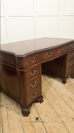 Fine Mahogany Twin Pedestal Desk #homedecor #furniture #shortsfeed