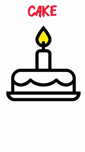 Let's Color a Cake 🎂 #drawing #art #coloring #painting #cake