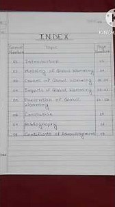 Global warming || Project || Class XI ISC || Environmental Science #project