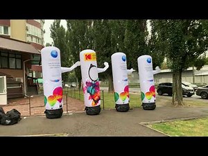 Inflatable dancing tube men – advertising air figures for optical store promotion