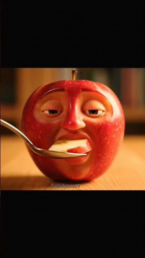 “Funny Apple Face 🍎 | Cute & Hilarious Expressions”