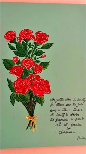 Acrylic Roses 🌹 #cover #music #guitar #followforfollowback #art #drawing #acrylicpainting