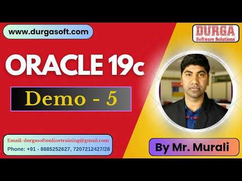 ORACLE 19c tutorials || Demo - 5 || by Mr. Murali On 08-04-2026 @10AM (IST)