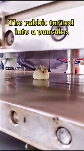 The rabbit turned into a pancake. #robot #industrialrobots #machine #robotfactory