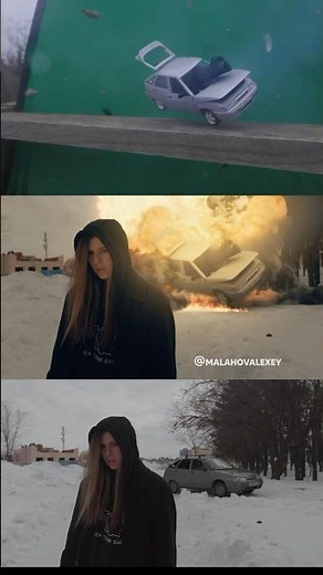 How I made fake explosion for music video #filmmaker #vfx #videoediting