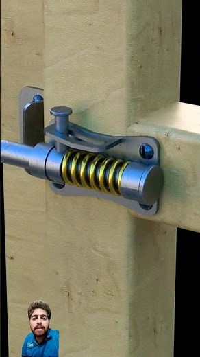 Automatic Door Lock Using Spring Mechanism #amazing #simple #ideas #diy #lock #engineering #tools