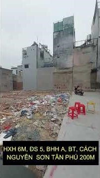 BÁN 5 LÔ ĐẤT HXH 6, VỊ TRÍ VIP ĐS 5 BHH A, BT, CÁCH NGUYỄN SƠN TP 200M, DT 4X16,5M, 65M2, 4,9TỶ TL