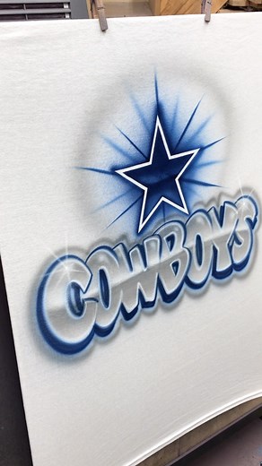 Ken Johnson | #airbrush #cowboys #football #lettering #asmr | Instagram
