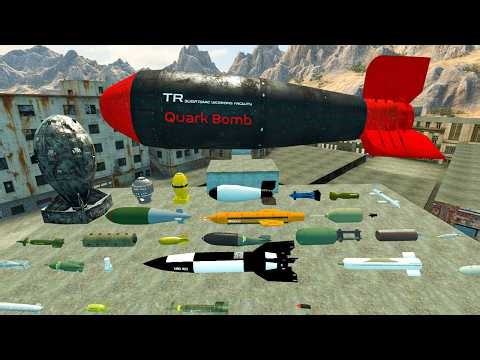 Testing All Nuclear Bombs on City Buildings | GMod