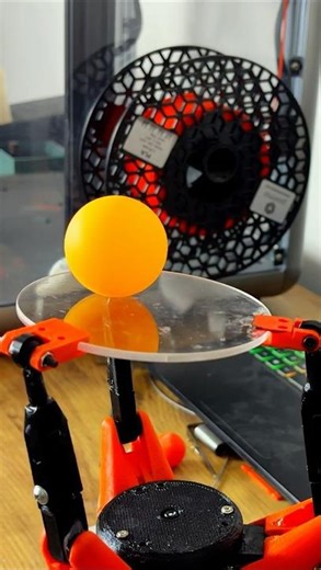 3D yazıcı ve raspberry pi ile topu dengede tutabilen bir robot yaptım.#shorts #robot #robotics #diy