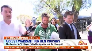 Arrest warrant issued for Ben Cousins after the former AFL player failed to appear in a Perth Court. MORE - Stories from 7 News http://bit.ly/7NewsStories #7News | 7NEWS Sydney