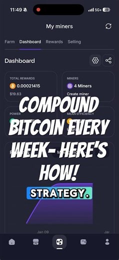 I compound Bitcoin every week just by using my phone- here’s how 👇