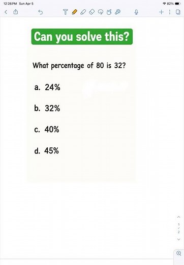 How do you solve a math percentage word problem?