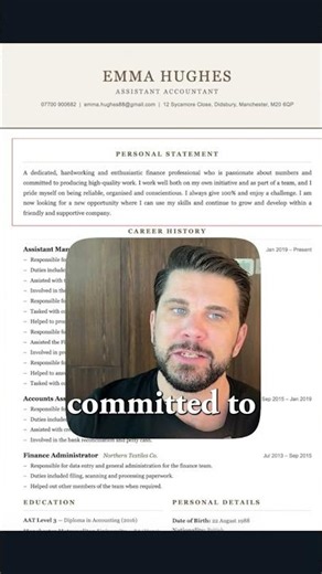 How to write the best personal statement in your CV