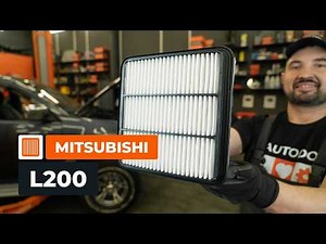 Kuinka vaihtaa ilmansuodatin MITSUBISHI L200 KA -autoon [AUTODOC-OHJEVIDEO]