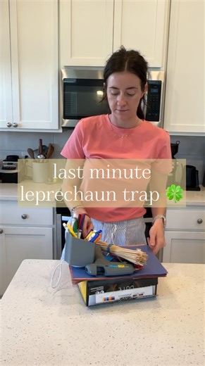 Emy Lee on Instagram: "A super easy leprechaun trap idea using materials we already had at home! 🥰 #diy #sahm #stayathomemom #spendless #savemore #dayinthelife #leprechaun #leprechauntrap #schoolproject #diyschoolprojects #homework #artsandcraft"