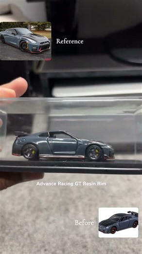 R35 Nismo Tomica with Custom Rim and arcylic display 🔥 #hotwheels #inno64 #tomica #diecast #fyp