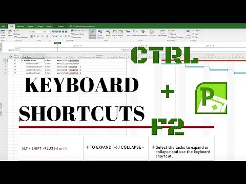 Microsoft Project 2016 Training - 5 Most used Keyboard Shortcuts and tips to speed up your workflow.