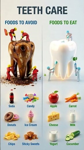 Teeth Care: foods to avoid vs foods to eat