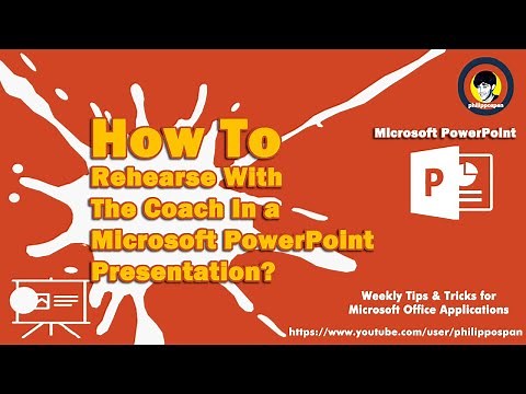 How To Rehearse With The Coach In a Microsoft PowerPoint Presentation?