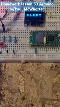 Homework #arduino lesson 53 with #paulmcwhorter . Sonic distance.